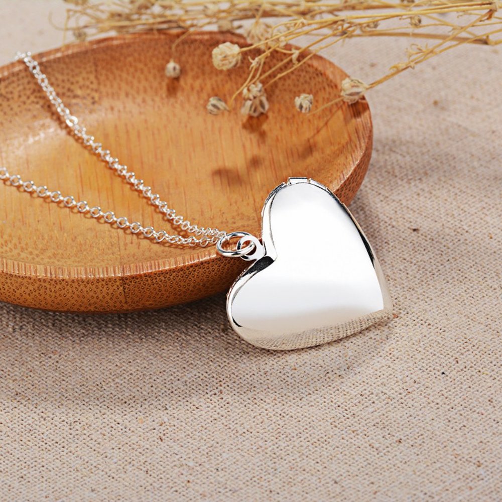NEW 925 Sterling Silver Heart Pendant Necklace - Picture 2 of 7